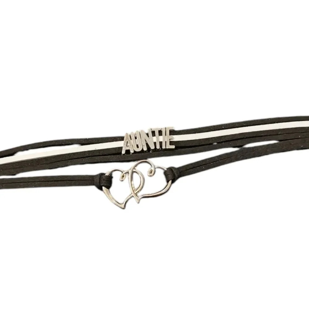 Auntie Hearts Faux Leather Multi-layered Bracelet